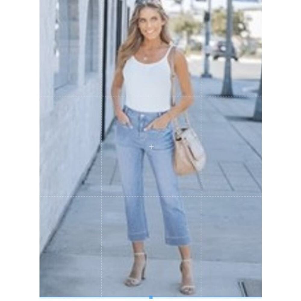 Luvamia Jeans Size Large Waist 30 Cropped Inseam 23 inches